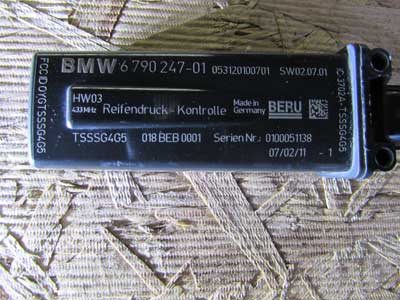 BMW Tire Pressure Control Module Unit RDC 36106790247 F10 528i 535i 550i F12 640i 650i F01 740i 750i 760i4